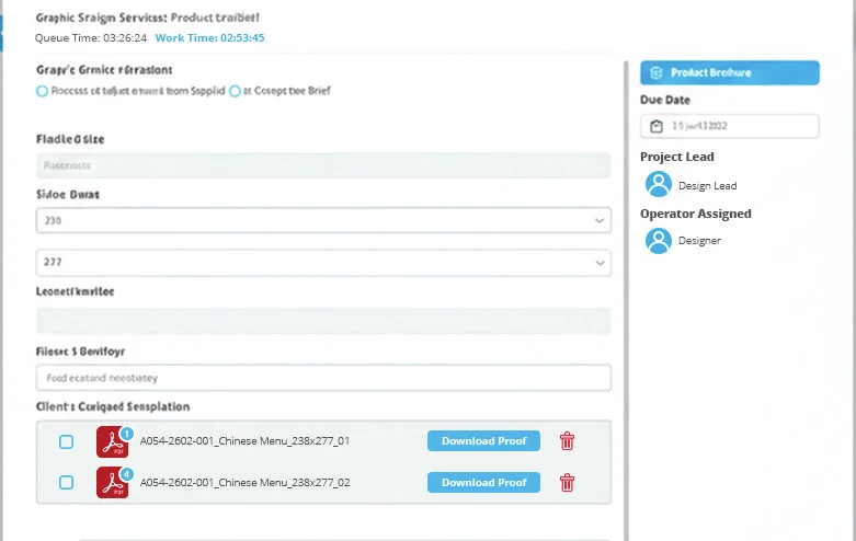 Order files with the order details
