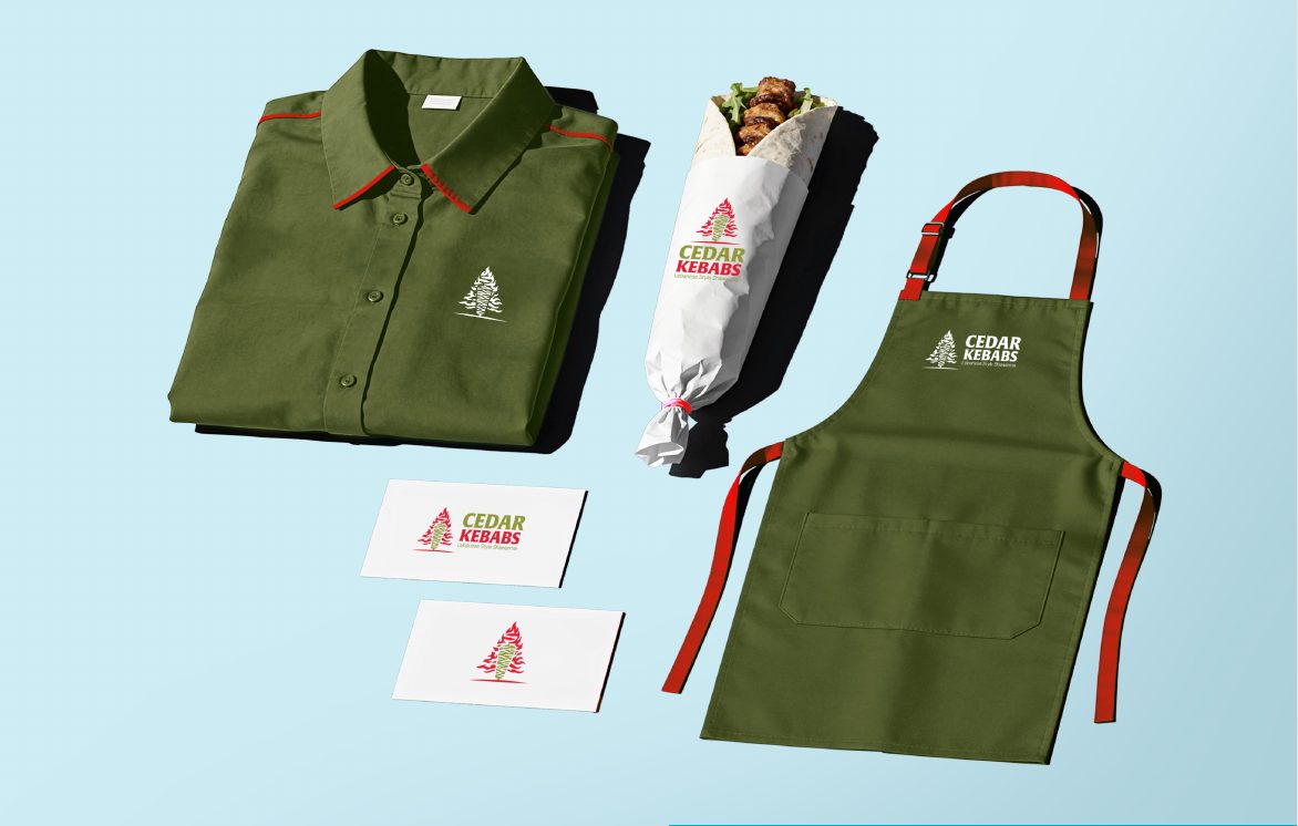 Cedar Kebabs shirt, apron and wrap