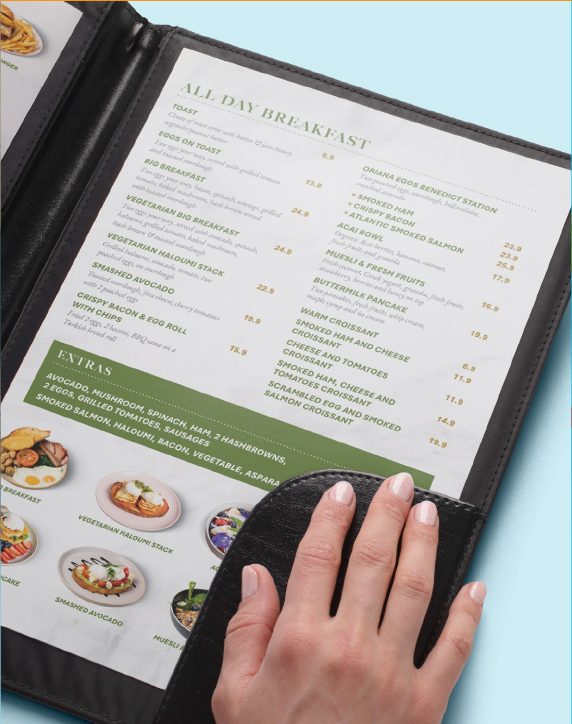 All-day breakfast menu