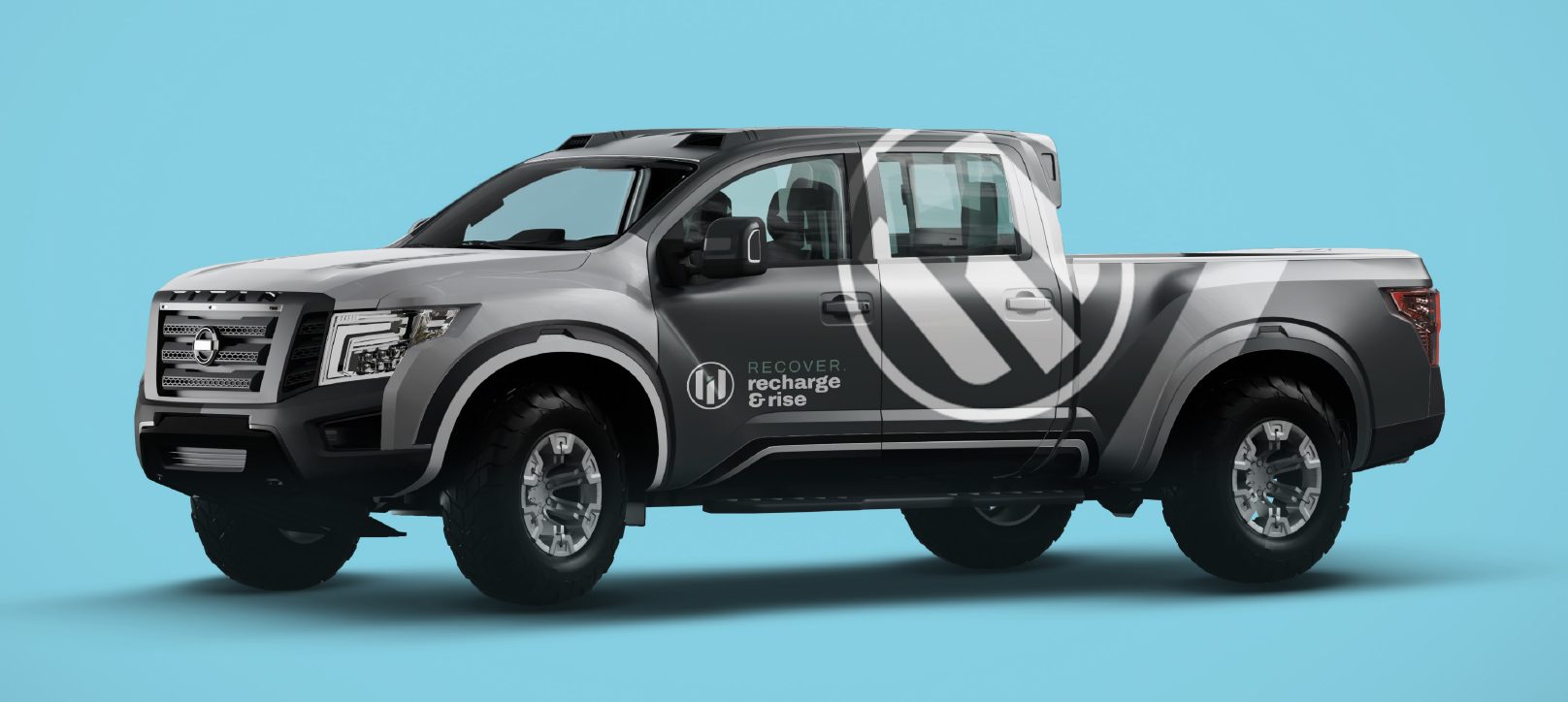 Recover, recharge & rise ute wrap